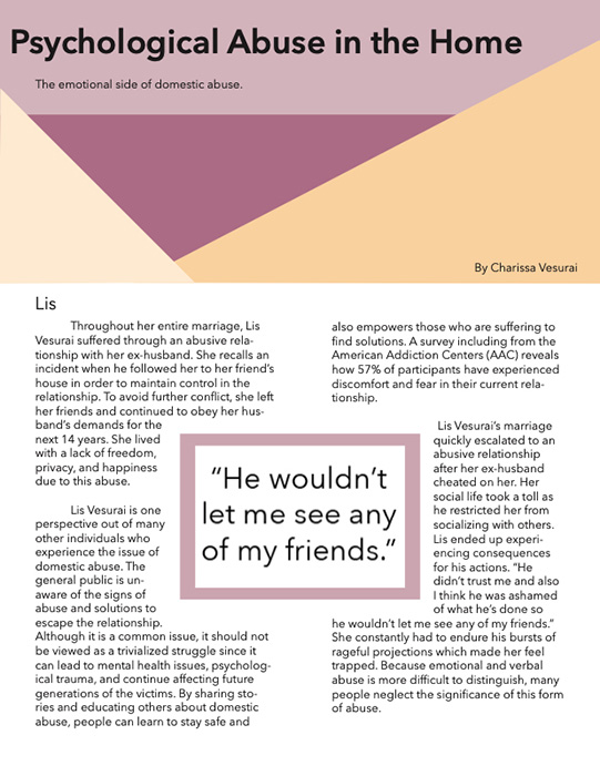 Article by Charissa Vesurai